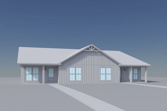 Exterior - Front Elevation 6 for Farmhouse House Plan #430-435 - 8 bed, 6 bath