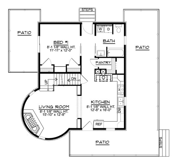 European Floor Plan - Main Floor Plan #1064-322