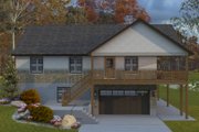 Traditional Style House Plan - 2 Beds 2 Baths 1496 Sq/Ft Plan #1060-409 Exterior 