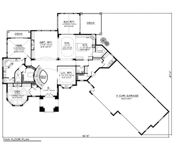 Home Plan - European Floor Plan - Main Floor Plan #70-1150
