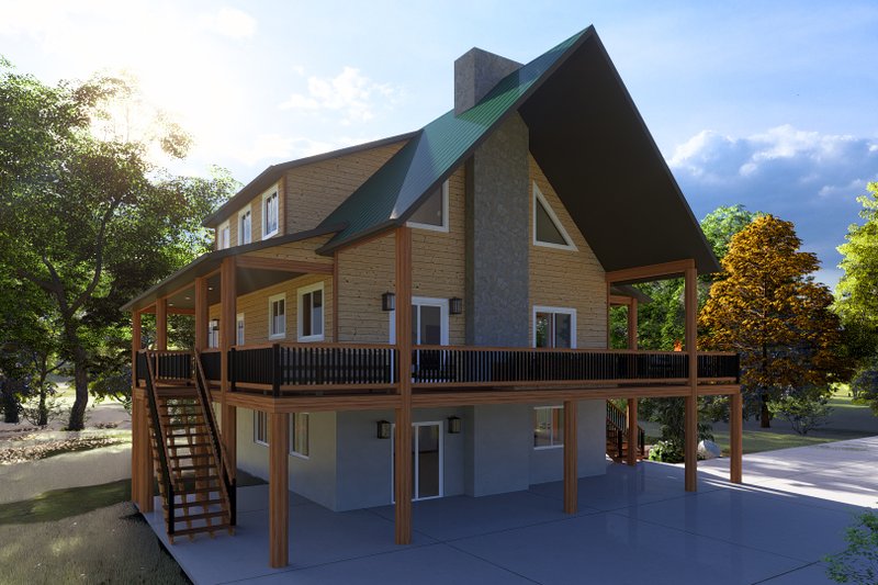 House Blueprint - Exterior - Other Elevation 1 for Cabin House Plan #1060-190 - 4 bed, 2.5 bath
