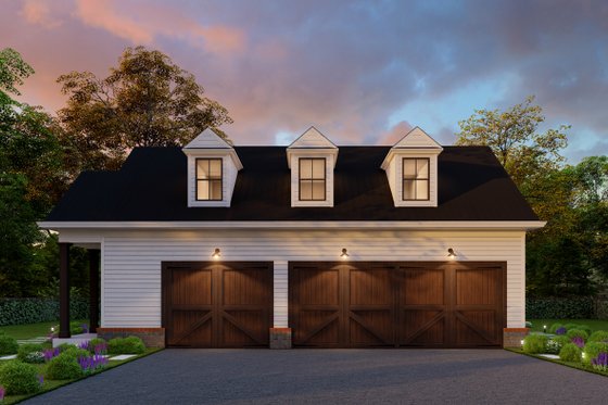 Exterior - Front Elevation for Country House Plan #54-554, 0 bath