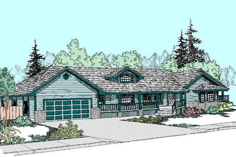 Dream House Plan - Ranch Exterior - Front Elevation Plan #60-268