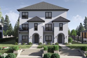Cottage Exterior - Front Elevation Plan #455-348
