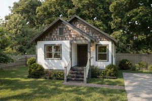 House Blueprint - Exterior - Front Elevation for Cottage House Plan #79-130 - 3 bed, 2 bath