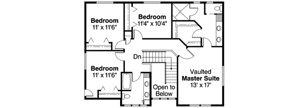 Architectural House Design - Craftsman Floor Plan - Upper Floor Plan #124-508