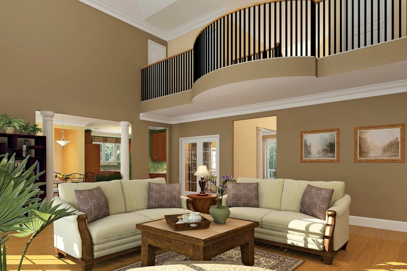 House Plan Design - Interior - Family Room for Country House Plan #929-18 - 4 bed, 3.5 bath