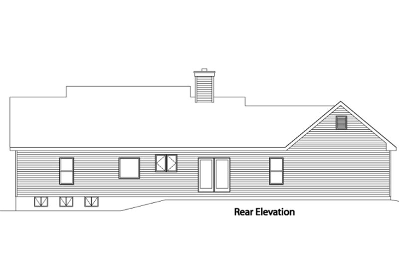 Home Plan - Exterior - Front Elevation 5 for Ranch House Plan #22-517 - 3 bed, 2 bath