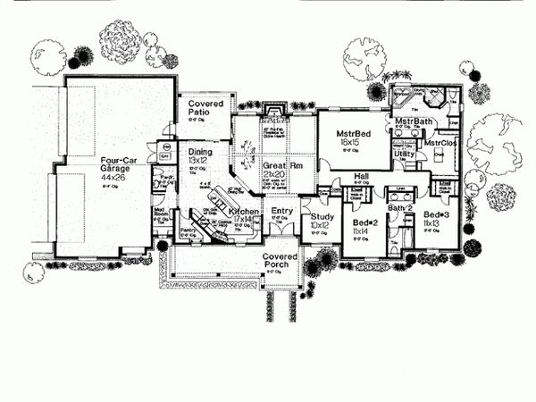 Traditional Floor Plan - Main Floor Plan #310-990