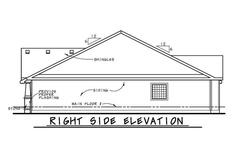 Dream House Plan - Right Side Elevation