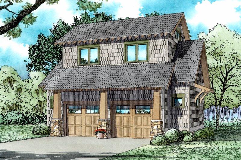 Dream House Plan - Craftsman Exterior - Front Elevation Plan #17-2578