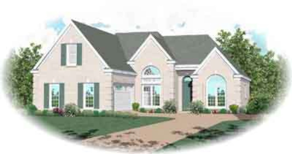 Exterior - Front Elevation 2 for European House Plan #81-540 - 2 bed, 2 bath