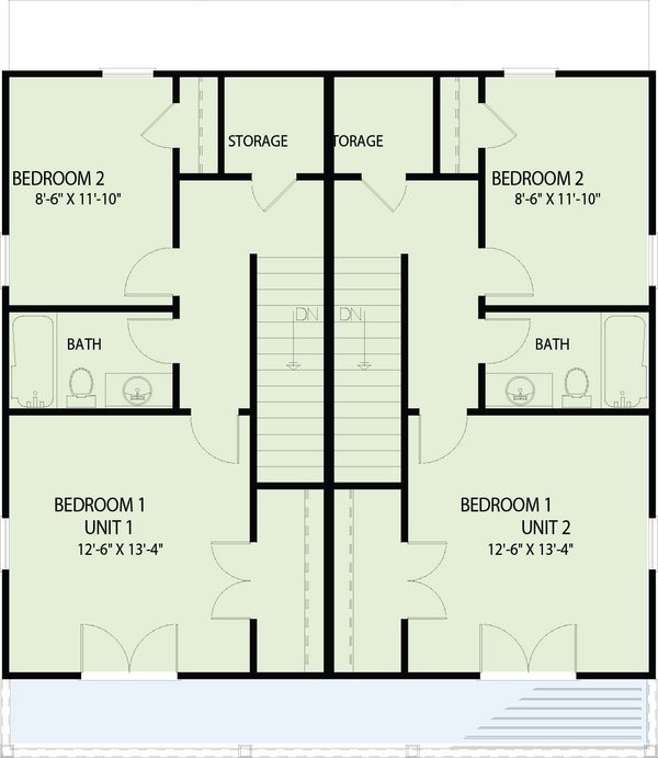 Home Plan - Southern Floor Plan - Upper Floor Plan #17-2041