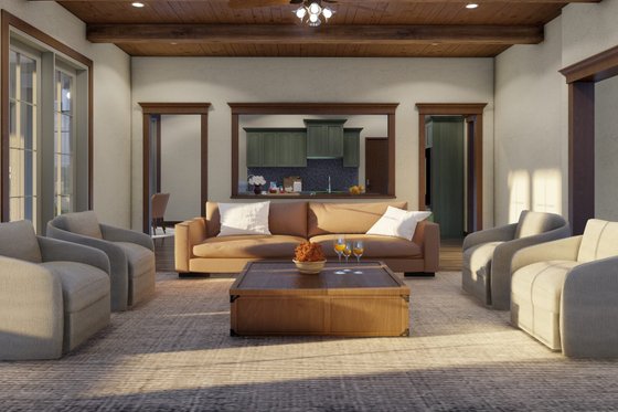 Interior - Family Room for European House Plan #923-392 - 4 bed, 3.5 bath