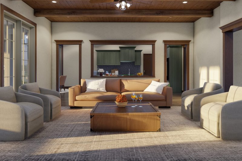Dream House Plan - Interior - Family Room for European House Plan #923-392 - 4 bed, 3.5 bath