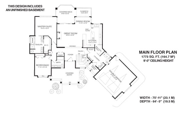 Home Plan - Craftsman Floor Plan - Main Floor Plan #1100-94