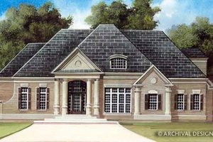 European Exterior - Front Elevation Plan #119-195