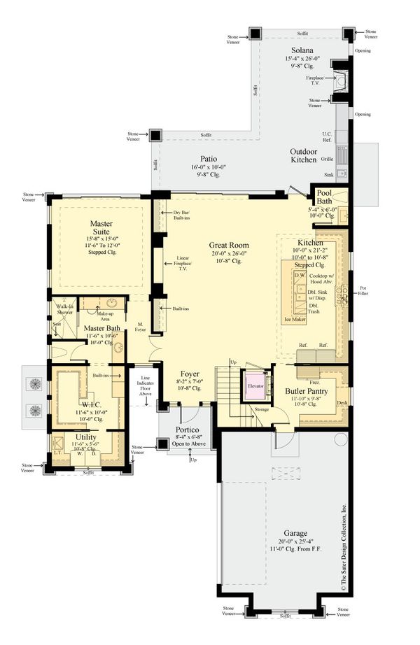 Architectural House Design - Contemporary Floor Plan - Main Floor Plan #930-515