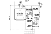 Traditional Style House Plan - 3 Beds 1 Baths 1101 Sq/Ft Plan #50-272 