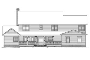 Exterior - Rear Elevation for Farmhouse House Plan #11-124 - 5 bed, 2.5 bath