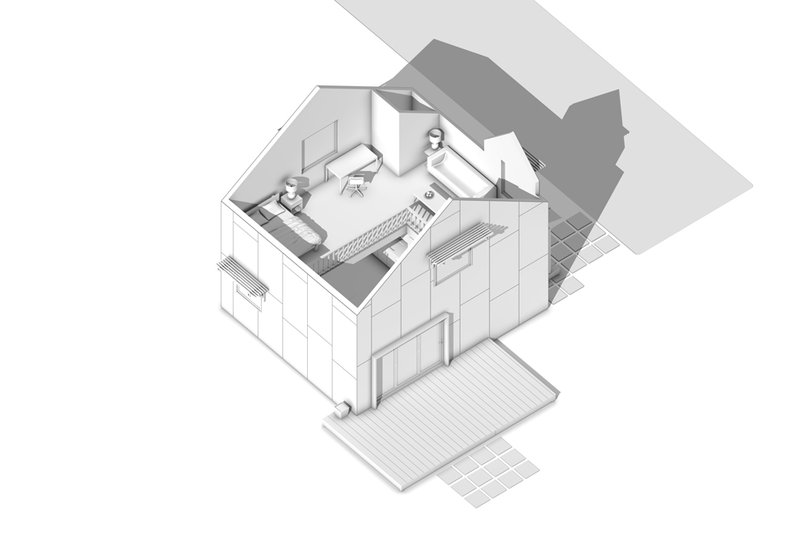 Architectural House Design - Exterior - Other Elevation 1 for Cottage House Plan #497-62 - 1 bed, 1 bath