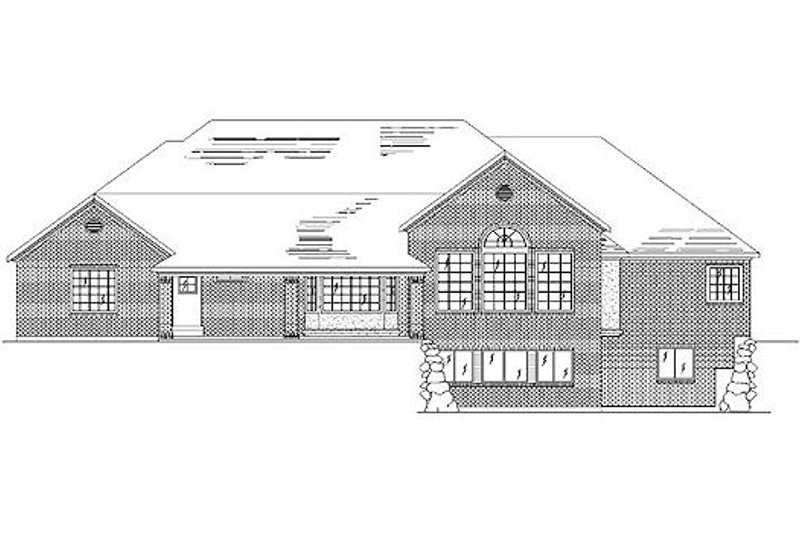 Dream House Plan - Exterior - Rear Elevation for Traditional House Plan #5-324 - 6 bed, 3 bath