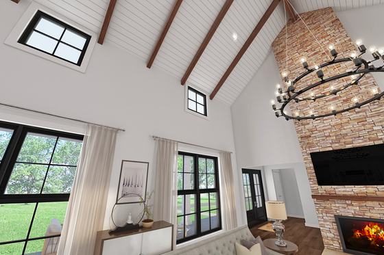 Interior - Family Room 1 for Farmhouse House Plan #48-968 - 3 bed, 2.5 bath