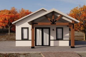 Ranch Exterior - Front Elevation Plan #1106-49