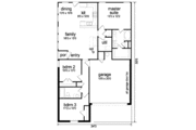 Traditional Style House Plan - 3 Beds 2 Baths 1305 Sq/Ft Plan #84-299 