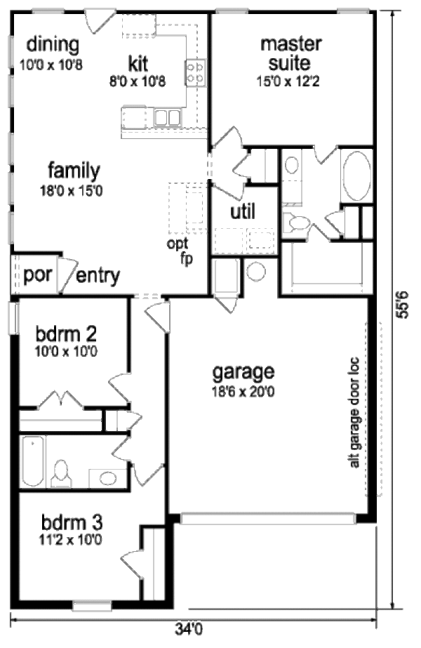 Traditional Floor Plan - Main Floor Plan #84-299