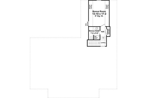Floor Plan - Upper Floor for Farmhouse House Plan #21-487 - 4 bed, 3.5 bath
