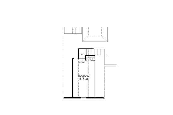 Floor Plan - Upper Floor for European House Plan #424-258 - 3 bed, 2 bath