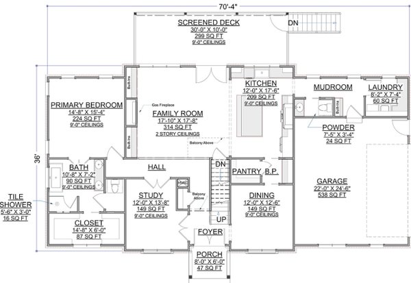 House Plan Design - Floor Plan - Main Floor for Contemporary House Plan #1116-58 - 4 bed, 3.5 bath