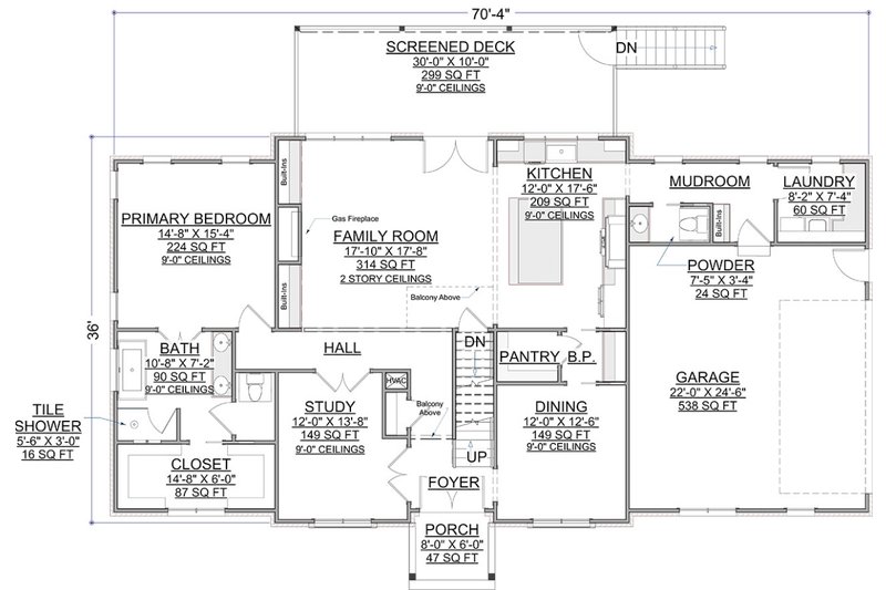 House Plan Design - Floor Plan - Main Floor for Contemporary House Plan #1116-58 - 4 bed, 3.5 bath