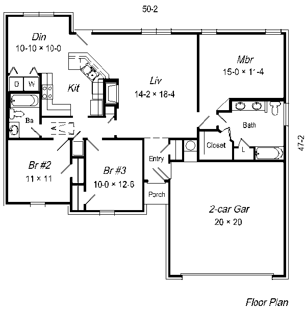 Traditional Floor Plan - Main Floor Plan #329-178