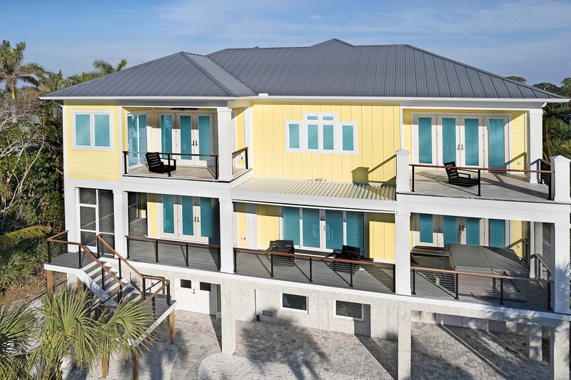 House Blueprint - Exterior - Rear Elevation for Beach House Plan #938-115 - 3 bed, 3.5 bath