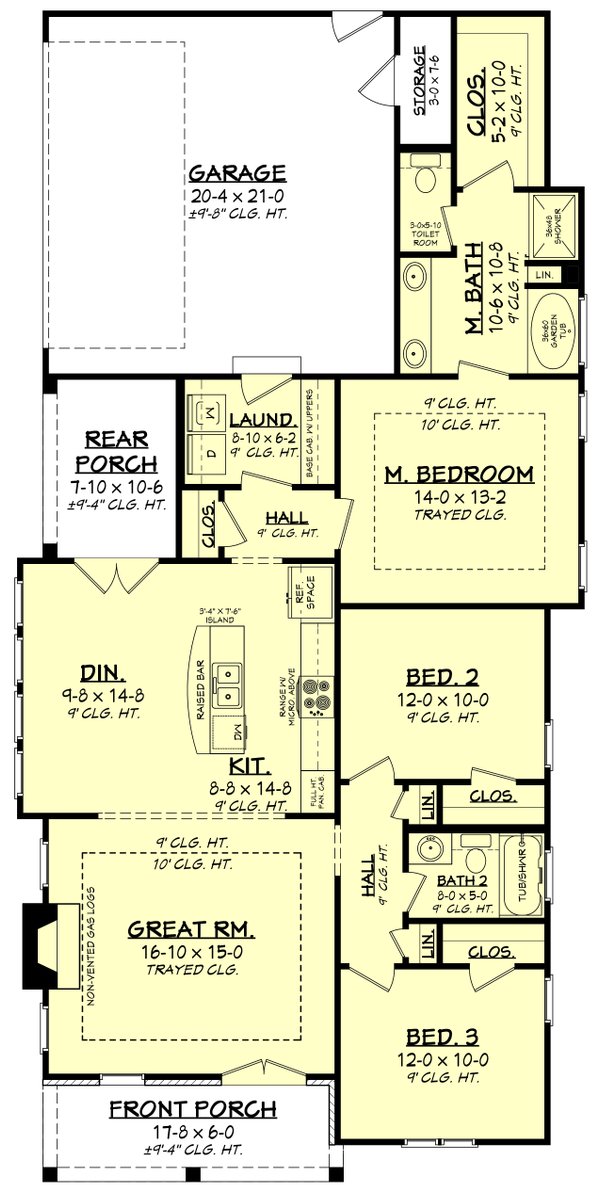 Home Plan - Cottage Floor Plan - Main Floor Plan #430-114