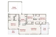Craftsman Style House Plan - 3 Beds 2 Baths 1667 Sq/Ft Plan #461-27 