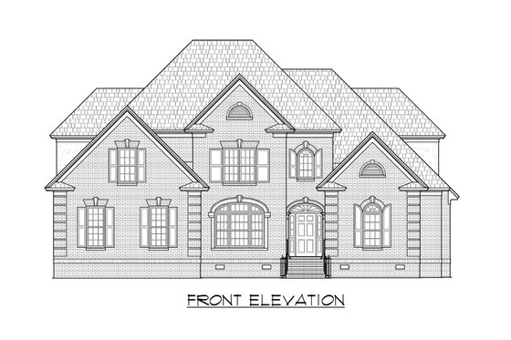 Exterior - Front Elevation 3 for Traditional House Plan #1054-79 - 3 bed, 3.5 bath