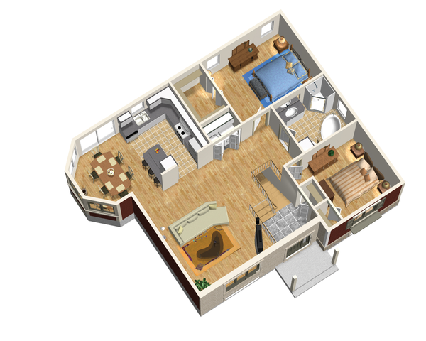 House Blueprint - Traditional Floor Plan - Main Floor Plan #25-4450