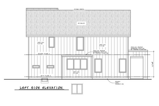 Exterior - Other Elevation for Modern House Plan #20-2505 - 3 bed, 2.5 bath