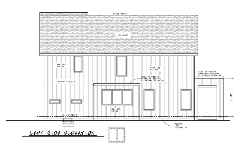 House Blueprint - Exterior - Other Elevation for Modern House Plan #20-2505 - 3 bed, 2.5 bath