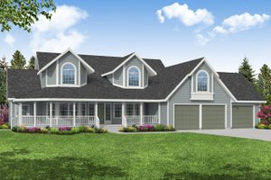 Country Exterior - Front Elevation Plan #124-397