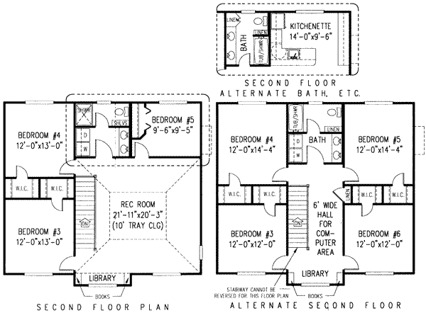 Country Floor Plan - Upper Floor Plan #11-210