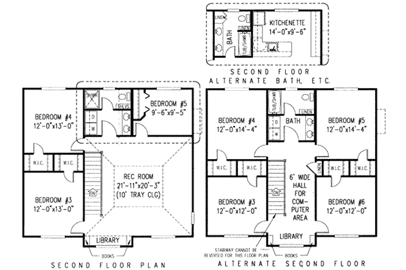 House Blueprint - Floor Plan - Upper Floor for Country House Plan #11-210 - 5 bed, 3.5 bath