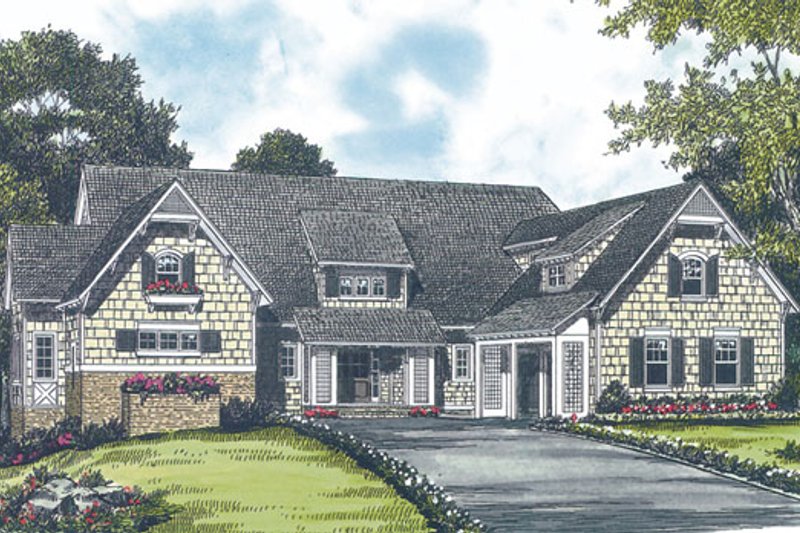 House Blueprint - Craftsman Exterior - Front Elevation Plan #453-19