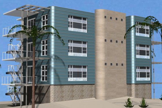 Exterior - Other Elevation for Contemporary House Plan #535-17 - 9 bed, 9 bath