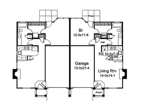 Architectural House Design - Craftsman Floor Plan - Main Floor Plan #57-685