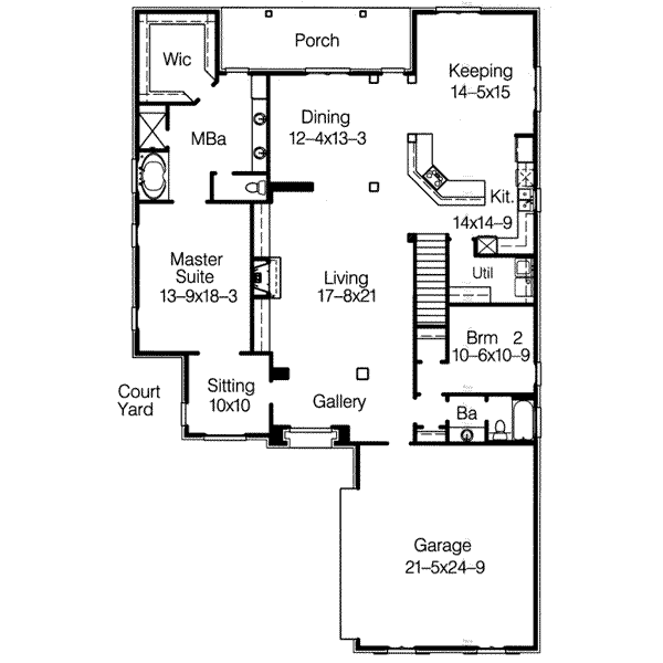 European Floor Plan - Main Floor Plan #15-271