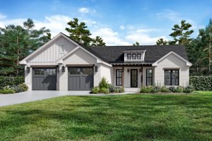 Exterior - Front Elevation 3 for Farmhouse House Plan #430-367 - 3 bed, 2 bath
